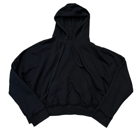 vintage black hoodie streetwear basic minimalist fall winter - Picture 1 of 7